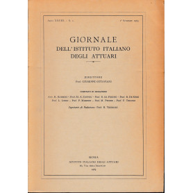 Giornale dell'Istituto Italiano degli Attuari. Anno XXVIII - n. 1