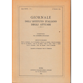 Giornale dell'Istituto Italiano degli Attuari. Anno XXVII - n. 2