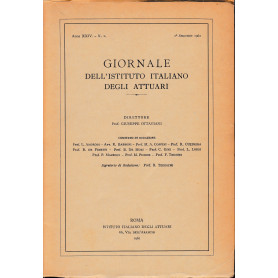 Giornale dell'Istituto Italiano degli Attuari. Anno XXIN - n. 1