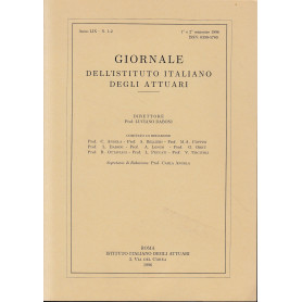 Giornale dell'Istituto Italiano degli Attuari. Anno LIX - n. 1-2