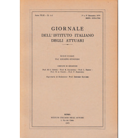 Giornale dell'Istituto Italiano degli Attuari. Anno XLII n. 1-2