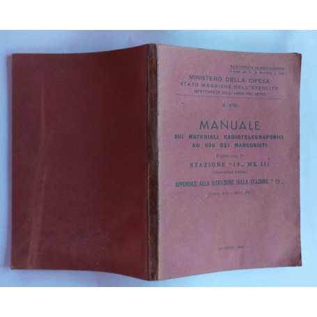 Manuale sui materiali radiotelegrafonici ad uso dei marconisti
