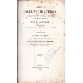 Istoria dell'Inghilterra. Volume I.