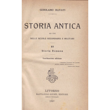 Storia antica. II. Storia romana.