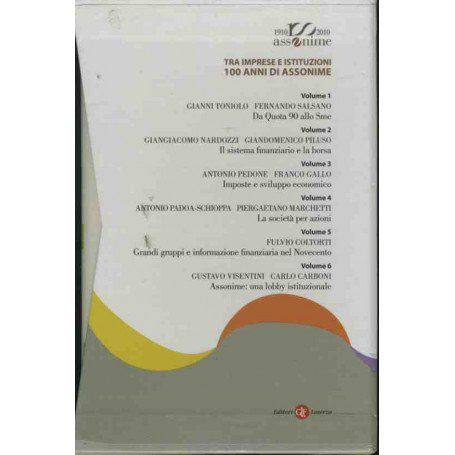 Tra imprese e istituzioni 100 anni di Assonime. 6 volumi