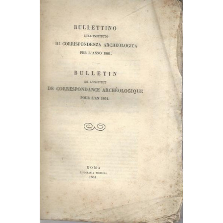 BULLETTINO DELL'INSTITUTO DI CORRISPONDENZA ARCHEOLOGICA 1861