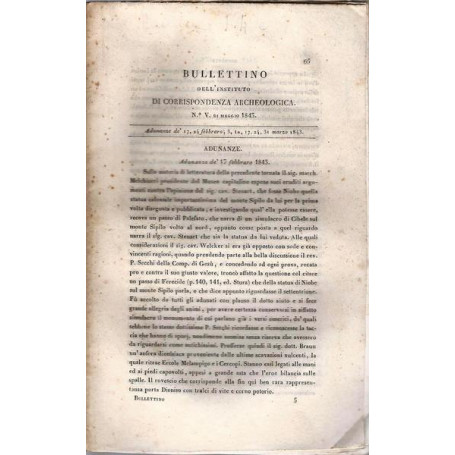 BULLETTINO DELL'INSTITUTO DI CORRISPONDENZA ARCHEOLOGICA 1843